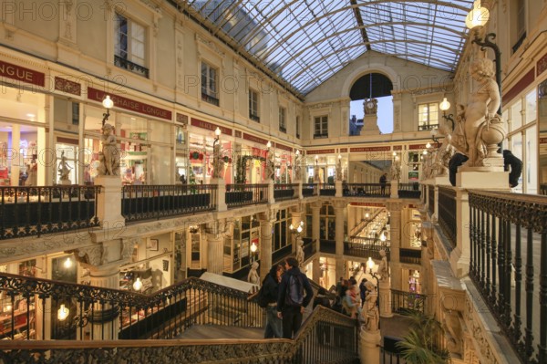 Historic shopping arcade Passage Pommeraye in the Graslin neighbourhood, Nantes, Loire-Atlantique department, Pays de la Loire region, France