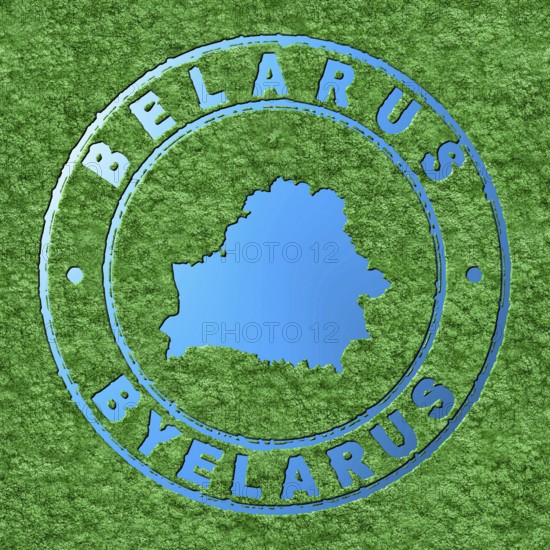 Map of Belarus, Forest with Water Map, CO2 Reduction