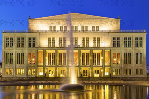 The main opera house in Leipzig, Germany