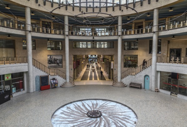 Brussels, Belgium, 01 28 2018: Ravenstein Gallery, an art- and shopping place designed by Horta in Art Nouveau style