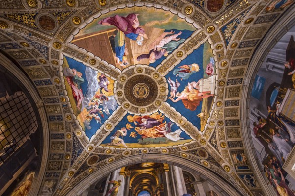 VATICAN CITY, VATICAN, JUNE 12, 2015 : interiors and architectural details of Raphael rooms in Vatican museum, june 12, 2015, in Vatican city, Vatican