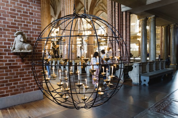 Stockholm, Sweden, August 8, 2019: Interior view of the church of Storkyrkan, the oldest church in Gamla stan