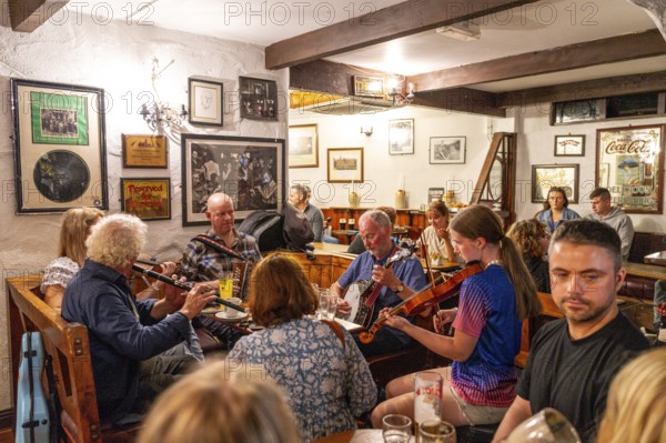 Celtic musical group in a Pub, Doolin, County Clare, Ireland, United Kingdom