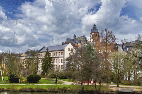 View of Wetzlar old town with cathedral, Germany
