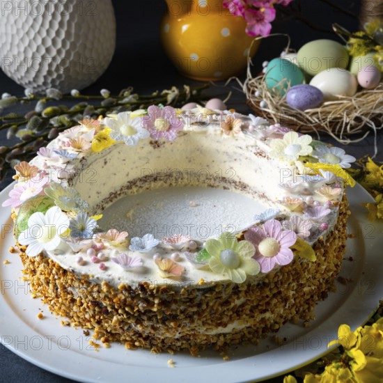 Perfect cake wreath for the Easter table