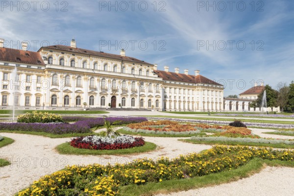 SCHLEISSHEIM, GERMANY, JUNE 05, 2023, The baroque Lustheim palace and its park in Oberschleissheim near Munich, Germany