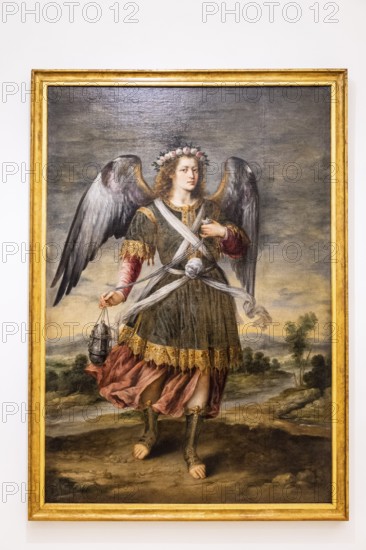 Archangel Sealtiel, 17th century, oil on canvas, Bartolome Roman, Mallorca, Balearic Islands, Spain