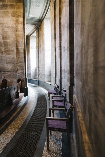 Copenhagen, Denmark, August 10, 2016. Interior view of Frederik Church popularly known as The Marble Church for its rococo architecture, is an Evangelical Lutheran church in Copenhagen, Denmark
