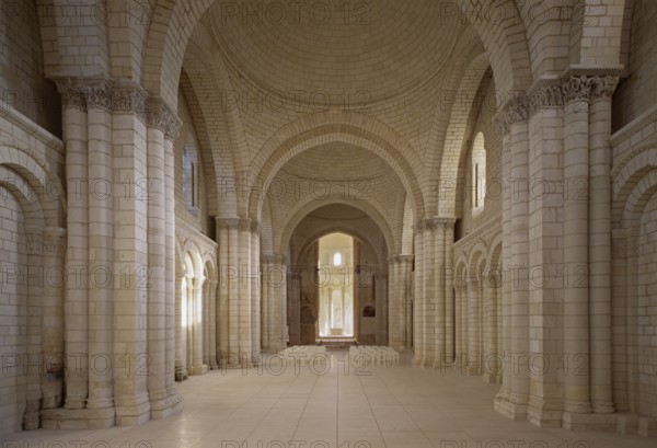 Fontevrault, monastery, monastery church facing west