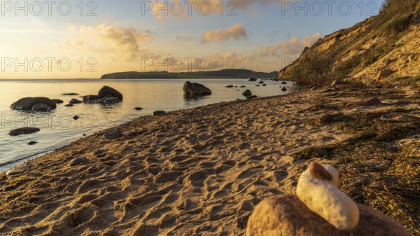 The Baltic Sea Coast with the beach and cliffs in Klein Zicker, Mecklenburg-Western Pomerania, Germany