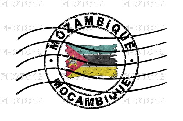 Mozambique Passport Stamp Flag Travel Document Symbol