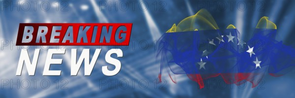 Venezuela Breaking News, Smoke Flag Background