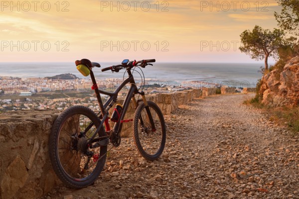 Denia Alicante from Montgo with MTB bicycle mountain bike Camino Colonia track