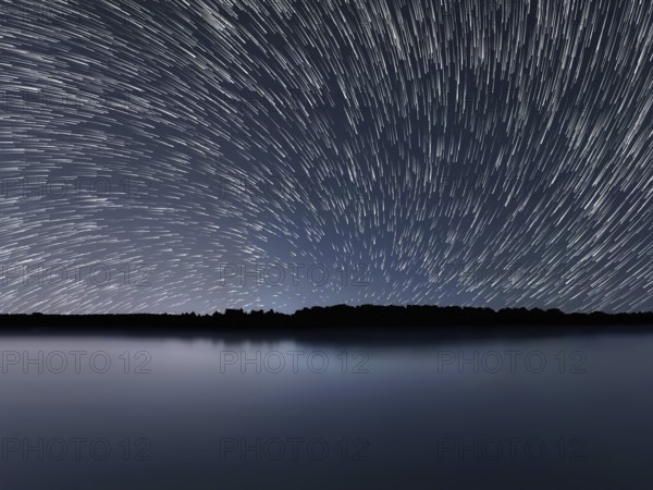 Star Trails over Night sky. Night sky startrails
