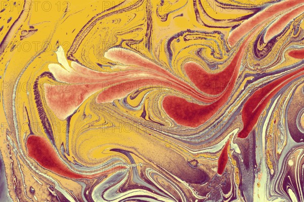 Abstract marbling floral pattern for fabric, tile design. background texture
