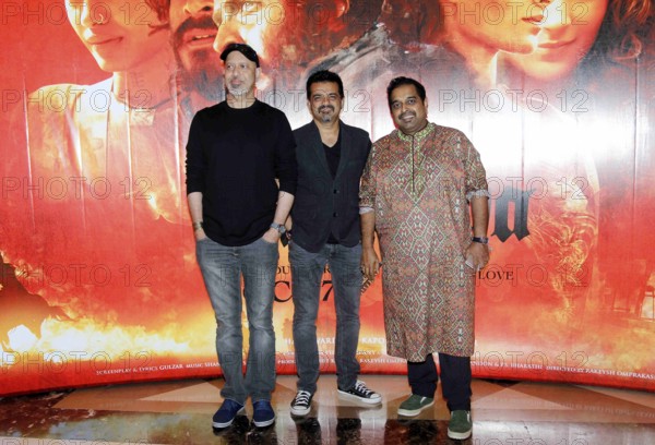 Bollywood music composer Ehsaan Noorani and Loy Mendonsa and singer Shankar Mahadevan music launch of film Mirzya in Mumbai