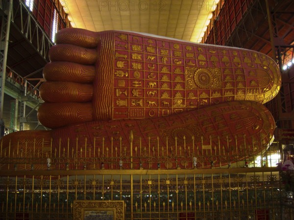 Big feet in a temple in burma