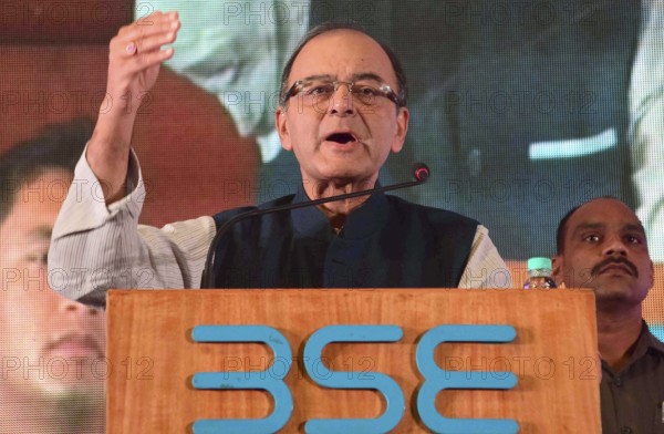 Union Finance Minister Arun Jaitley speaks conferencen Taleem O Tarbiyat Bombay Stock Exchange Mumbai September 2, 2016