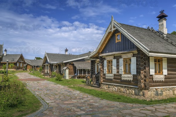 Street in Tourist complex Nanosy on Naroch Lake, Belarus