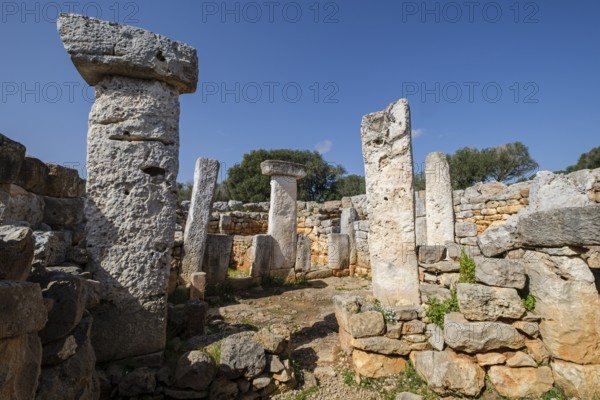Cartailhac Circle, Iron Age dwelling, Torre d'en Galmés talayotic village, Alaior, Menorca, Balearic Islands, Spain