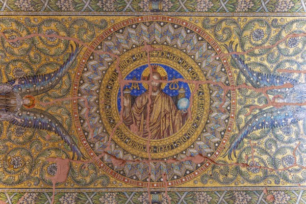 Mosaic art in the Kaiser Wilhelm Memorial Church in Berlin, Germany