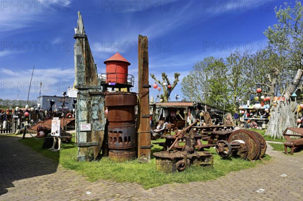Items fished out of the sea by beachcombers, Maritime and Beachcomber Museum Flora, the world's largest museum of flotsam and jetsam, De Koog, Holland, Netherlands