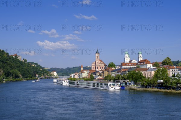City view, Passau, on the Danube, Lower Bavaria, Bavaria, Germany