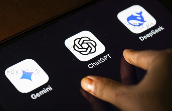 In this photo Illustration a person taps ChatGPT app icon on a tablet device on 24 May 2025 in New Delhi, India