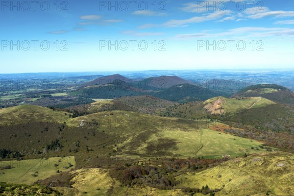 Regional natural park of Auvergne Volcanoes, Unesco World heritage, Puy de Dome department, Auvergne-Rhone-Alpes, Francee