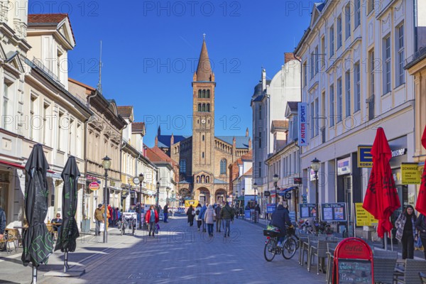 Brandenburger Straße with St Peter and Paul Church in Potsdam, Germany