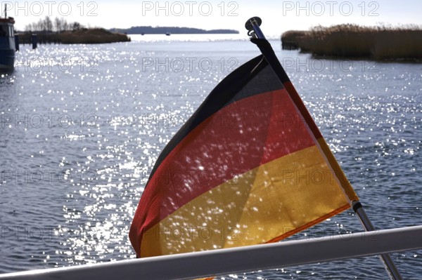German flag on a boat, Germany
