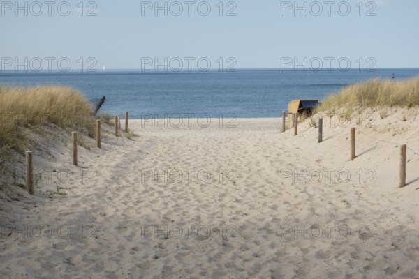 Beach access 13, Baltic Sea, Kühlungsborn, Rostock district, Mecklenburg-Western Pomerania, Germany