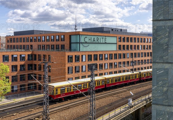 Berlin railway line between the Charité and the Futurium Museum, Germany