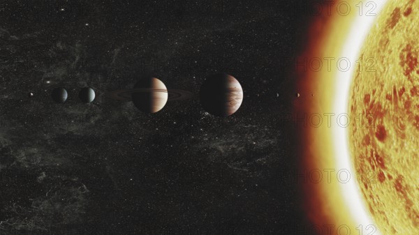 Solar system. Elements of this image furnished by NASA