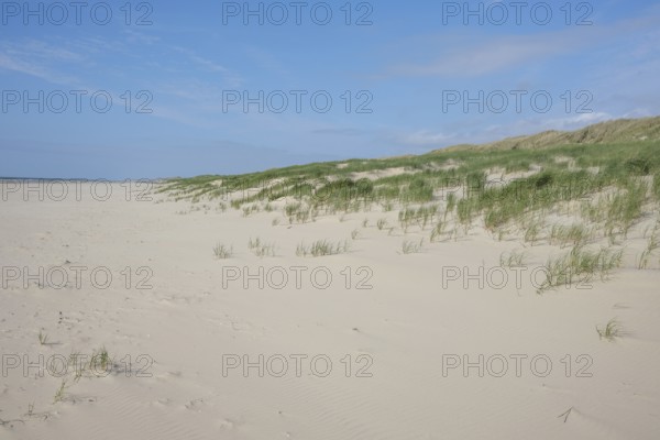 Empty lonesome beach and sea and blue sky