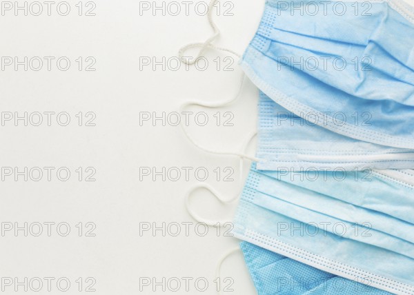 Top view disposable medical masks