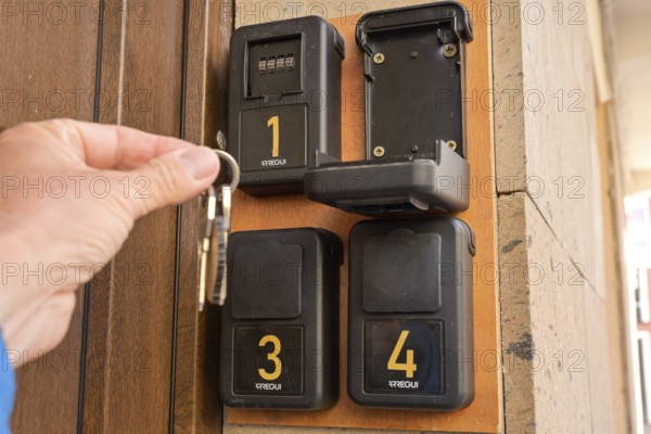 Key safe, lockers for keys for holiday flats, La Gomera, Spain