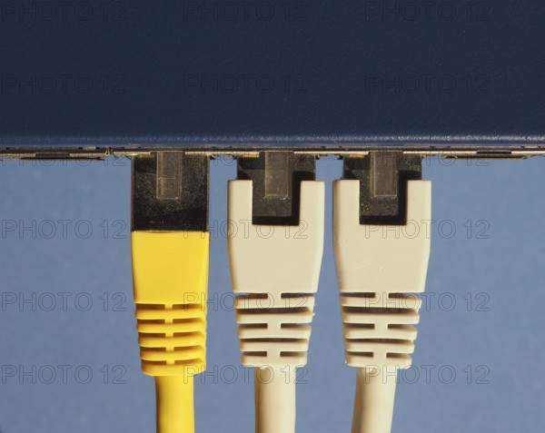 Modem router switch with RJ45 ethernet plug ports