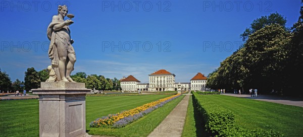 Statue in Nymphenburg Park and Palace, Munich, Bavaria, Germany