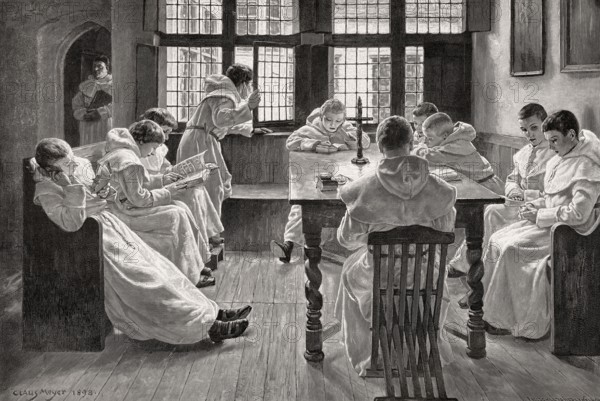 Lessons in the monastery school