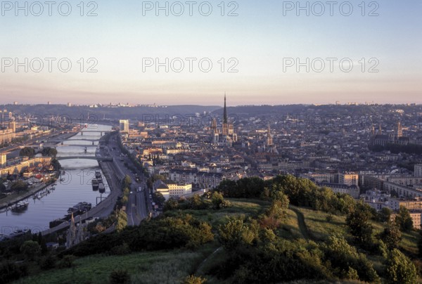Rouen, view of the city from Bonsecours