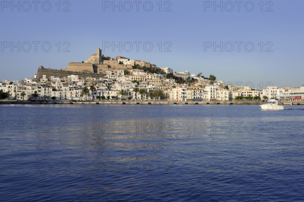 Ibiza Balearic Mediterranean white island from Spain