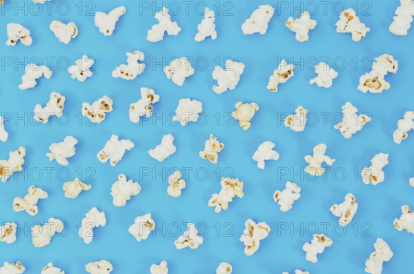 Flat lay popcorn composition cinema concept