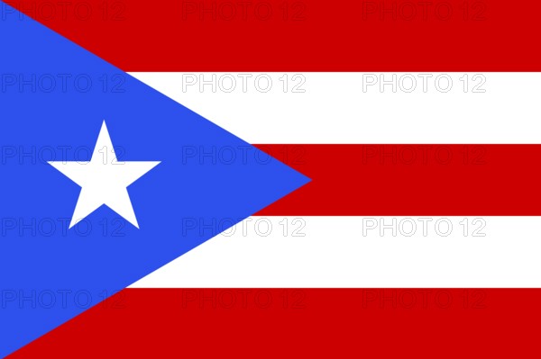 Flag of Puerto Rico, Vector illustration