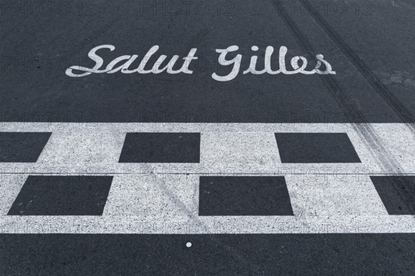 Track markings, finish line, F1 Grand Prix Racetrack, Montreal, Province of Quebec, Canada