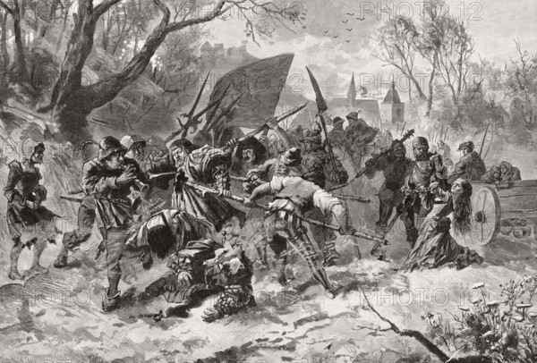Scene from the German Peasants' War, 1525