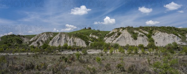 Biancane di Leonina, hilly landscape with cypresses, Crete Senesi, province of Siena, Tuscany, Italy