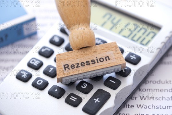 A stamp with calculator: Recession, Federal Republic of Germany