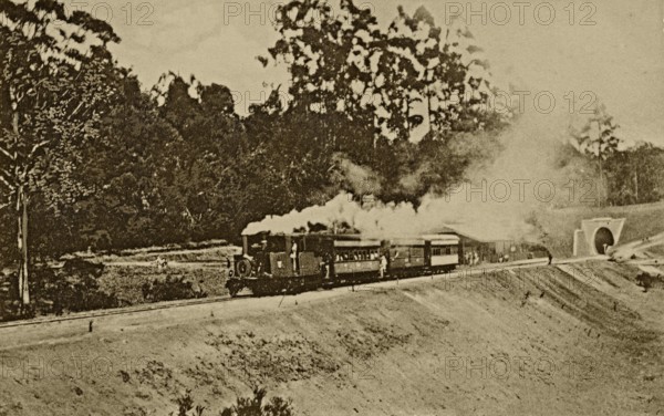 Vintage photo of nilgiri railway, ooty, tamilnadu, india, asia