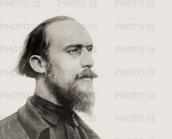 Erik Satie, 1866 – 1925, a French composer and pianist, 1898, digitally edited